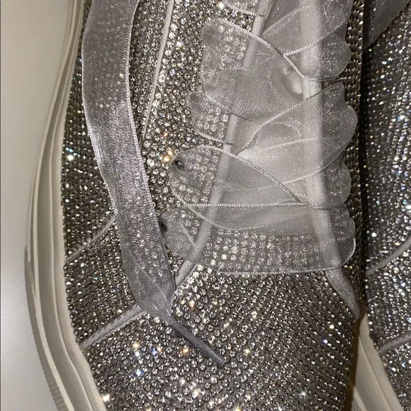 Jessica Simpson Women’s Cherello Platform Rhinestone Sneakers Size 10 - Picture 2 of 8